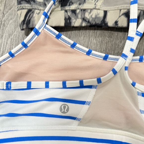 lululemon athletica Blue Striped and Black Marble Tops - Picture 3 of 6